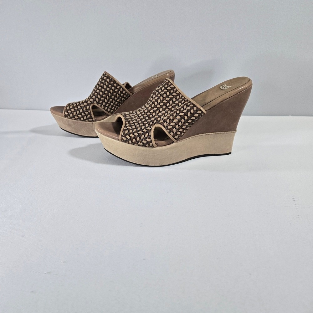 UGG Australia Women's Doha Wedge Platform Sandal Braided Woven Brown Size 9 - Picture 3 of 8